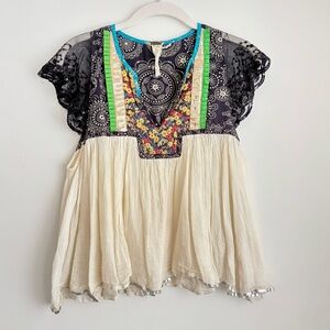 Free People boho top with sequin details